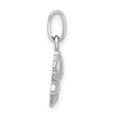 Enameled Cat Charm Pendant in Real 925 Sterling Silver