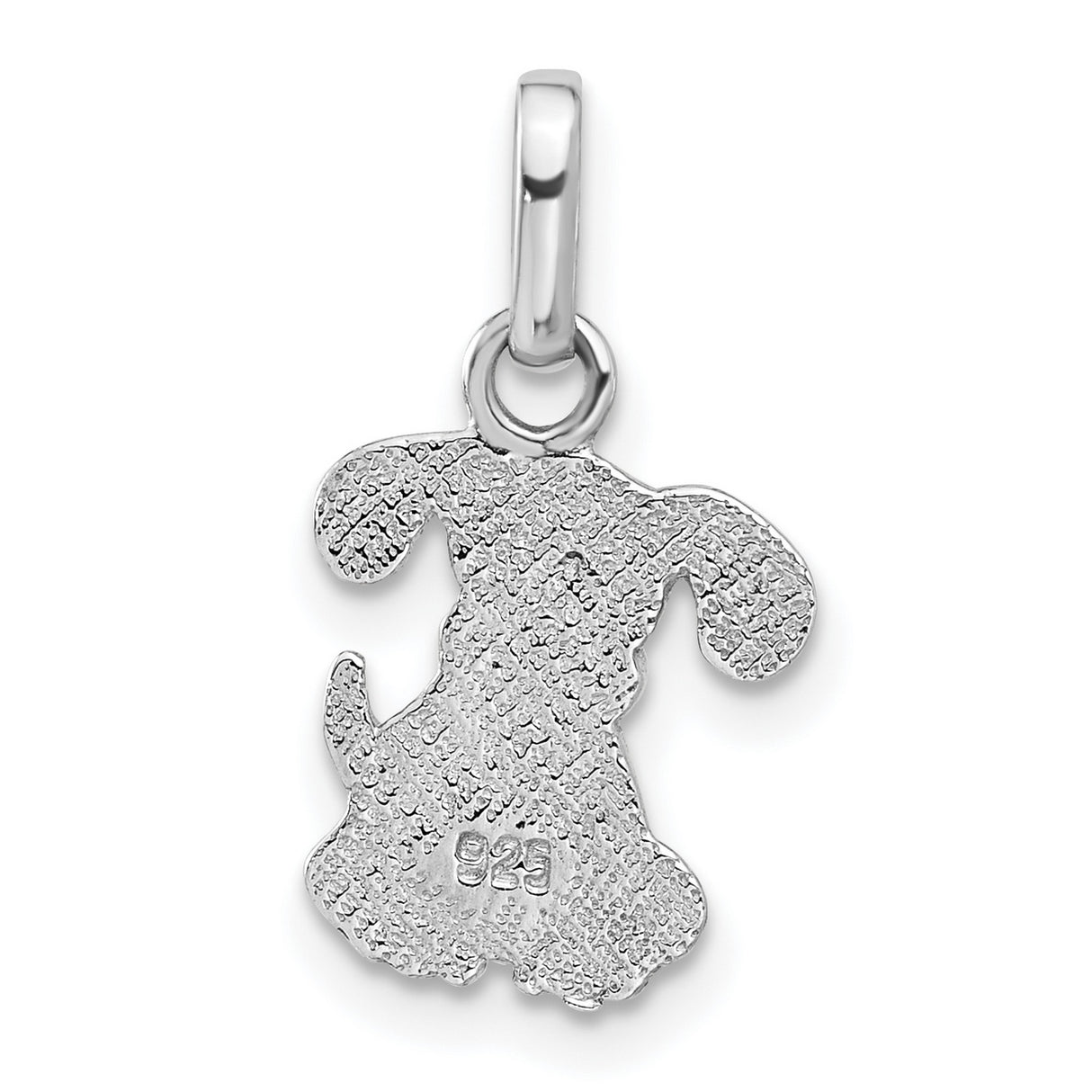 Sterling Silver Puppy Charm Pendant with Dangling Ears, Realistic Dog Jewelry for Women and Girls
