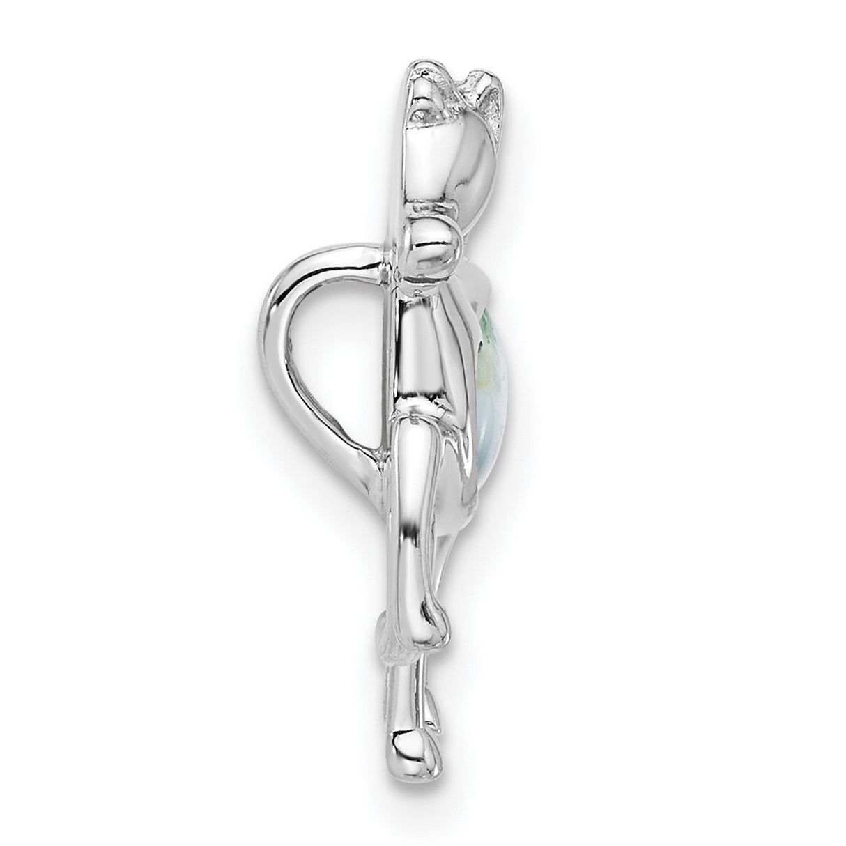 Sterling Silver Horse Brooch with Larimar Gemstone, Equestrian Western Nature Style