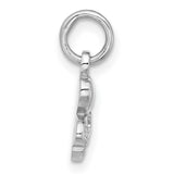 Sterling Silver Shamrock Pendant with Cubic Zirconia, Heart Clover Design, Celtic Irish Jewelry