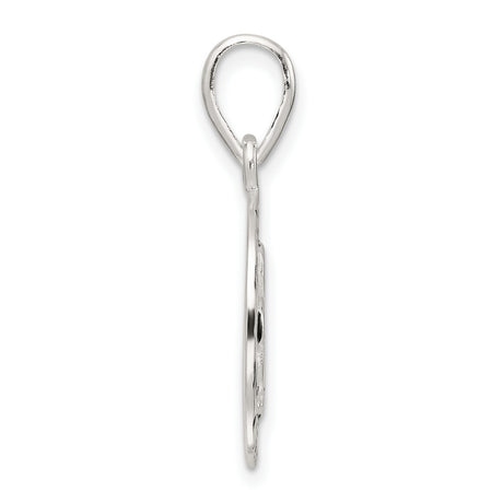 Sterling Silver Shamrock Pendant with Heart-Shaped Clover Leaves, Irish Good Luck Charm