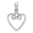 Sterling Silver Celtic Heart Pendant with Knot Design Symbolizing Eternal Love and Unity