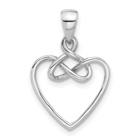 Sterling Silver Celtic Heart Pendant with Knot Design Symbolizing Eternal Love and Unity