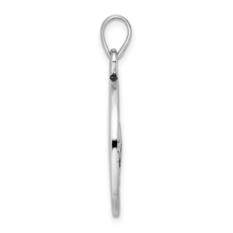 Sterling Silver Skull Pendant with Dark Oxidized Finish, Gothic Biker Style for Men