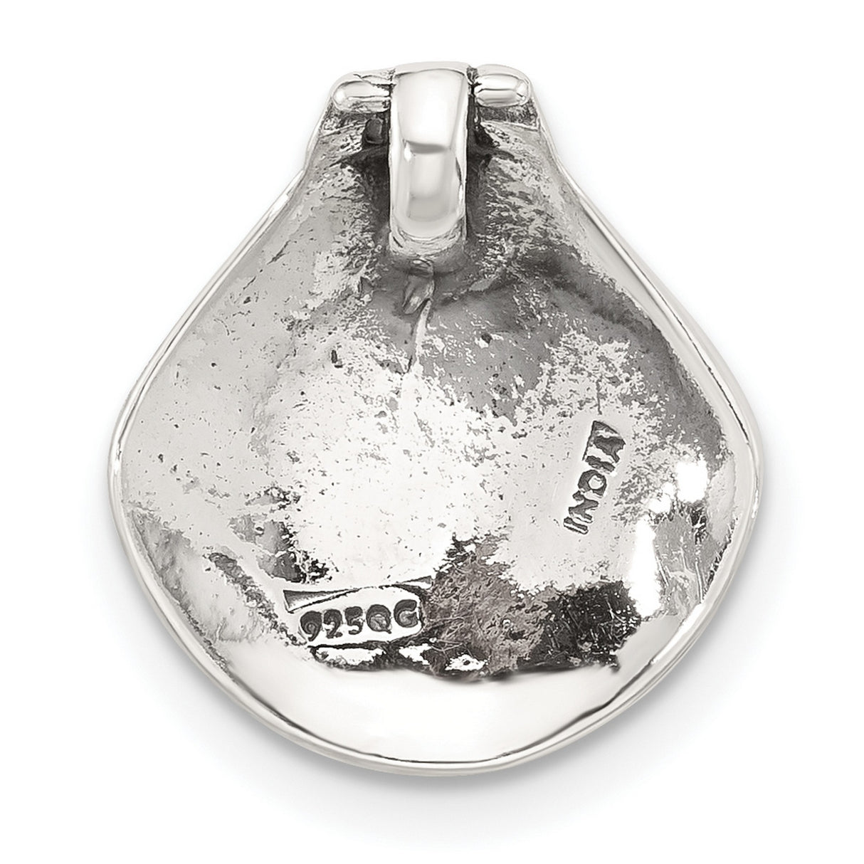 Sterling Silver Seashell Pendant with Pearl, Seahorse and Starfish Ocean Theme