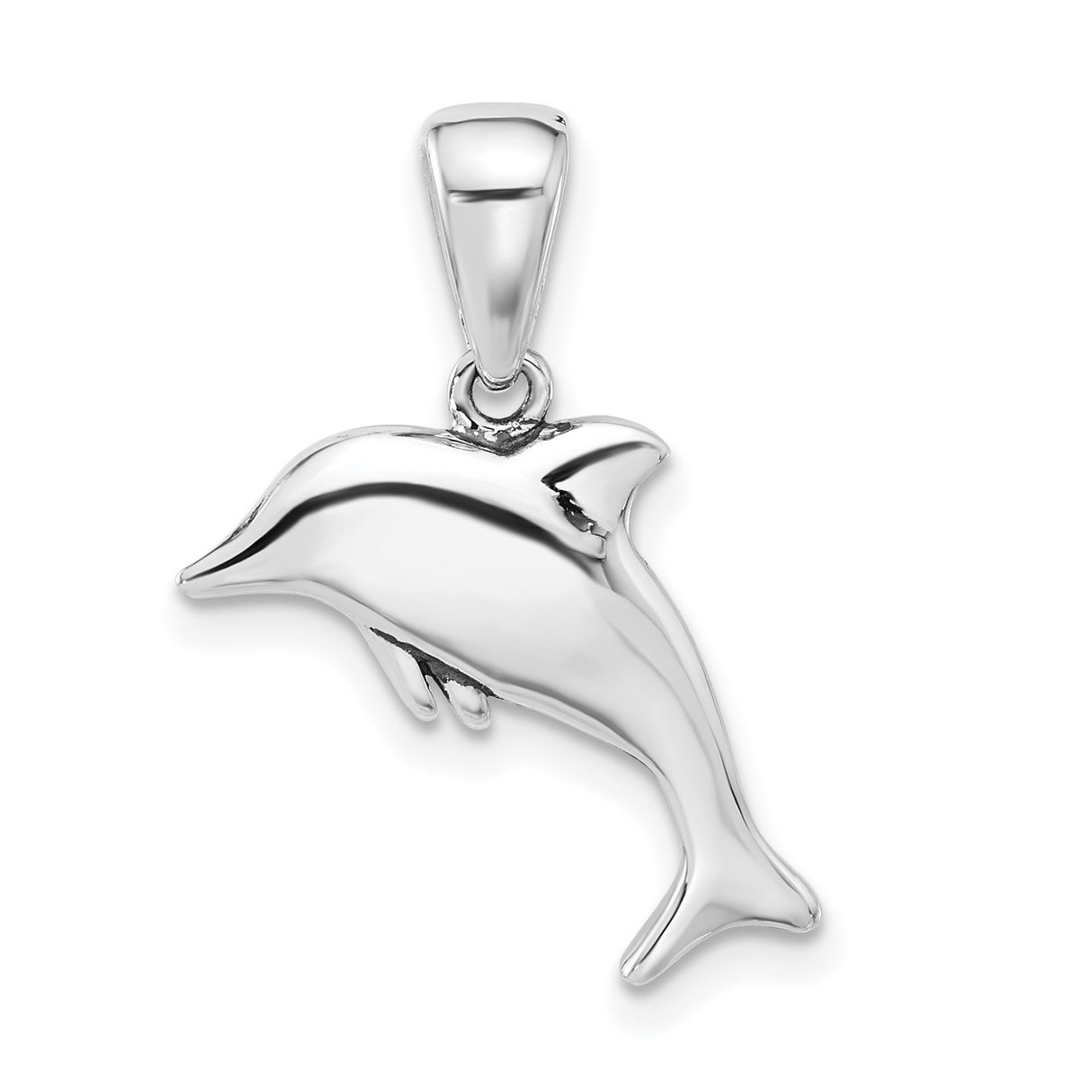 Sterling Silver Dolphin Pendant with Tribal Swirl Detailing, Ocean Theme Jewelry for Women and Teens
