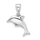 Sterling Silver Dolphin Pendant with Tribal Swirl Detailing, Ocean Theme Jewelry for Women and Teens
