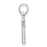 Sterling Silver Cross Pendant with Smooth Finish and Modern Geometric Design