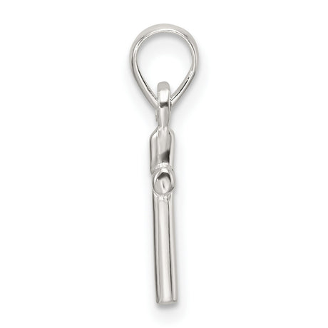 Sterling Silver Cross Pendant with Smooth Finish and Modern Geometric Design