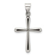 Antiqued Solid Textured Cross Charm Pendant in Real 925 Sterling Silver