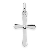 Sterling Silver Cross Pendant with Tapered Spiritual Design for Men and Women