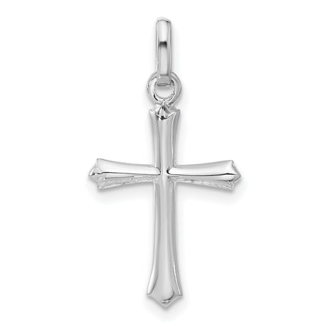 Sterling Silver Cross Pendant with Tapered Spiritual Design for Men and Women