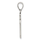 Sterling Silver Cross Pendant with Textured Antiqued Arrowhead Design for Men and Women