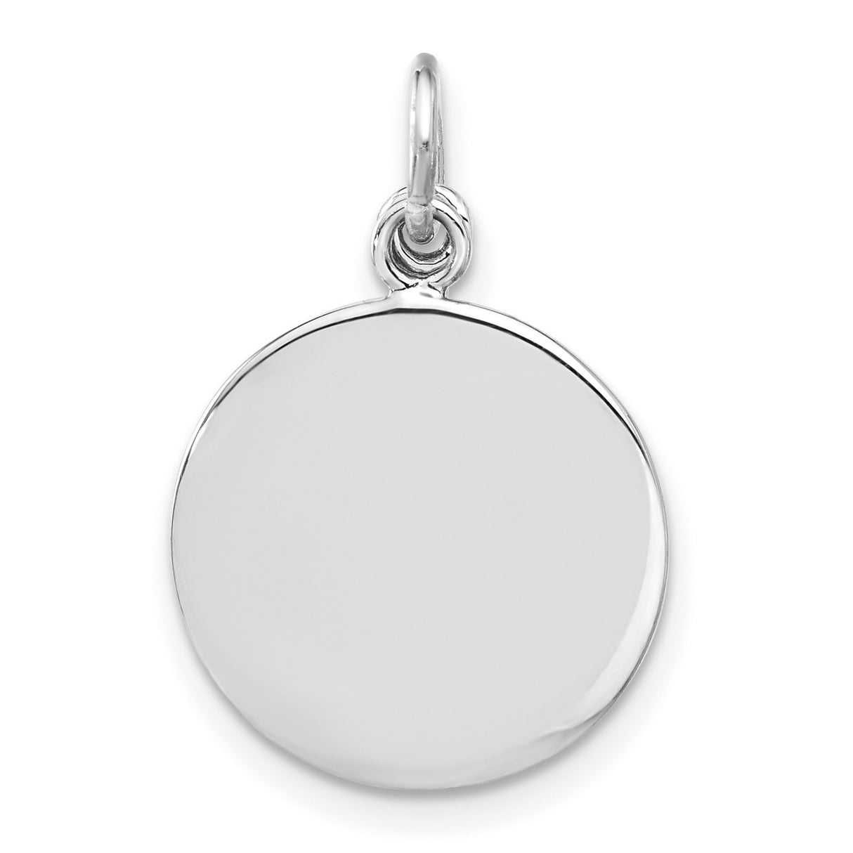 Circle Disk and Cross with Clear Crystal Charm Pendant in Real 925 Sterling Silver