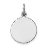 Circle Disk and Cross with Blue Crystal Charm Pendant in Real 925 Sterling Silver