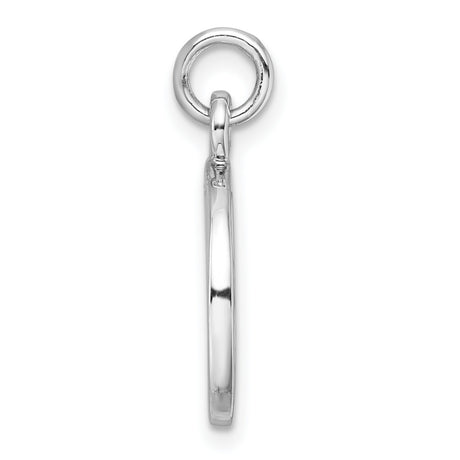 Antiqued Round Cross Charm Pendant in Real 925 Sterling Silver