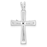 Sterling Silver Crucifix Cross Pendant with Cubic Zirconia, Dual Finish, Christ Figure Design