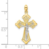 Sterling Silver Crucifix Pendant with Jesus Figure, Polished Religious Christian Jewelry