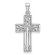 Sterling Silver Cross Pendant with Tree Design, Spiritual Nature-Inspired Jewelry