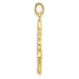 Sterling Silver Cross Anchor Pendant with Cubic Zirconia Heart Detail, Faith-Inspired Jewelry