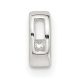 Sterling Silver Letter C Pendant Charm, Polished Block Initial Alphabet Jewelry