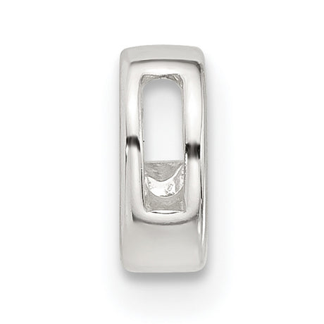 Sterling Silver Letter C Pendant Charm, Polished Block Initial Alphabet Jewelry