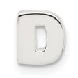 Sterling Silver Letter D Pendant Charm, Polished Initial Jewelry for Women or Unisex Use