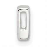 Sterling Silver Letter E Pendant Charm, Polished Flat Initial Design for Women or Unisex Wear