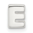 Sterling Silver Letter E Pendant Charm, Polished Flat Initial Design for Women or Unisex Wear