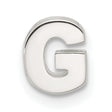 Sterling Silver Letter G Pendant Charm, Polished Block Initial, Minimalist Monogram Jewelry