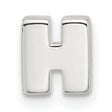 Sterling Silver Initial Pendant, Letter H Charm, Block Alphabet Design, Unisex Monogram Jewelry