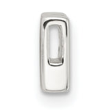 Sterling Silver Letter K Pendant Charm, Polished Block Initial Jewelry for Women or Unisex