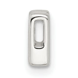 Sterling Silver Charm Pendant, Block Letter M Initial, Alphabet Slide Jewelry for Women or Unisex