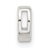 Sterling Silver Letter O Charm Pendant, Slide Style Alphabet Initial Jewelry for Necklace or Bracelet