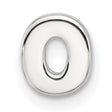 Sterling Silver Letter O Charm Pendant, Slide Style Alphabet Initial Jewelry for Necklace or Bracelet