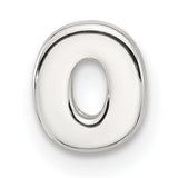 Sterling Silver Letter O Charm Pendant, Slide Style Alphabet Initial Jewelry for Necklace or Bracelet