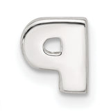 Sterling Silver Initial P Charm Pendant, Block Letter Alphabet Jewelry for Necklace or Bracelet