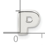 Sterling Silver Initial P Charm Pendant, Block Letter Alphabet Jewelry for Necklace or Bracelet