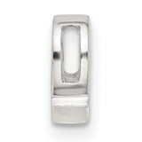 Sterling Silver Letter Q Pendant, Polished Block Initial Charm for Women or Unisex