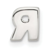 Sterling Silver Letter R Pendant Charm, Block Style Alphabet Monogram Jewelry for Women and Men