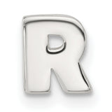 Sterling Silver Letter R Pendant Charm, Block Style Alphabet Monogram Jewelry for Women and Men