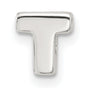 Sterling Silver Letter T Charm Pendant, Polished Block Initial Monogram Jewelry