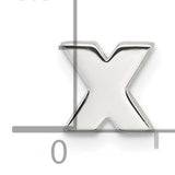 Sterling Silver Letter X Pendant Charm, Bold Modern Flat Initial Jewelry for Men or Women