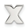 Sterling Silver Letter X Pendant Charm, Bold Modern Flat Initial Jewelry for Men or Women