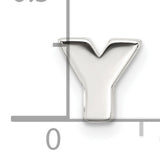 Sterling Silver Initial Y Pendant, Block Letter Charm with Polished Monogram Design