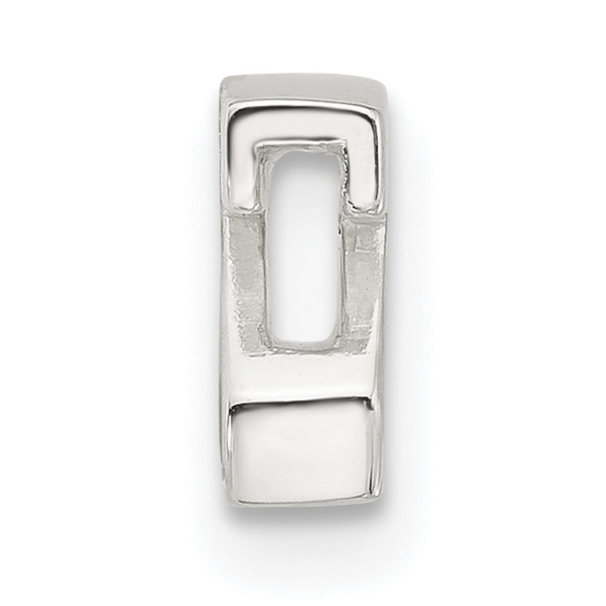 Sterling Silver Letter Z Pendant, Block Initial Charm for Necklace or Bracelet