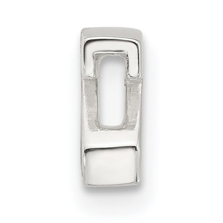 Sterling Silver Letter Z Pendant, Block Initial Charm for Necklace or Bracelet