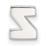 Sterling Silver Letter Z Pendant, Block Initial Charm for Necklace or Bracelet