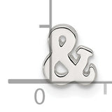 Sterling Silver Slide Charm Pendant, Ampersand Symbol, Minimalist Unity Design