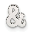 Sterling Silver Slide Charm Pendant, Ampersand Symbol, Minimalist Unity Design